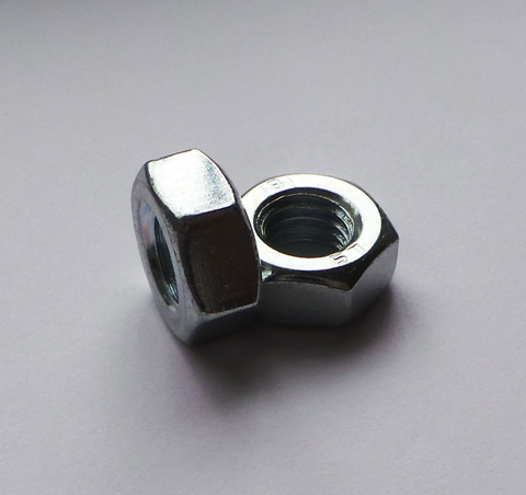 M12 Bright Zinc Plated Steel Hex Nut (50)